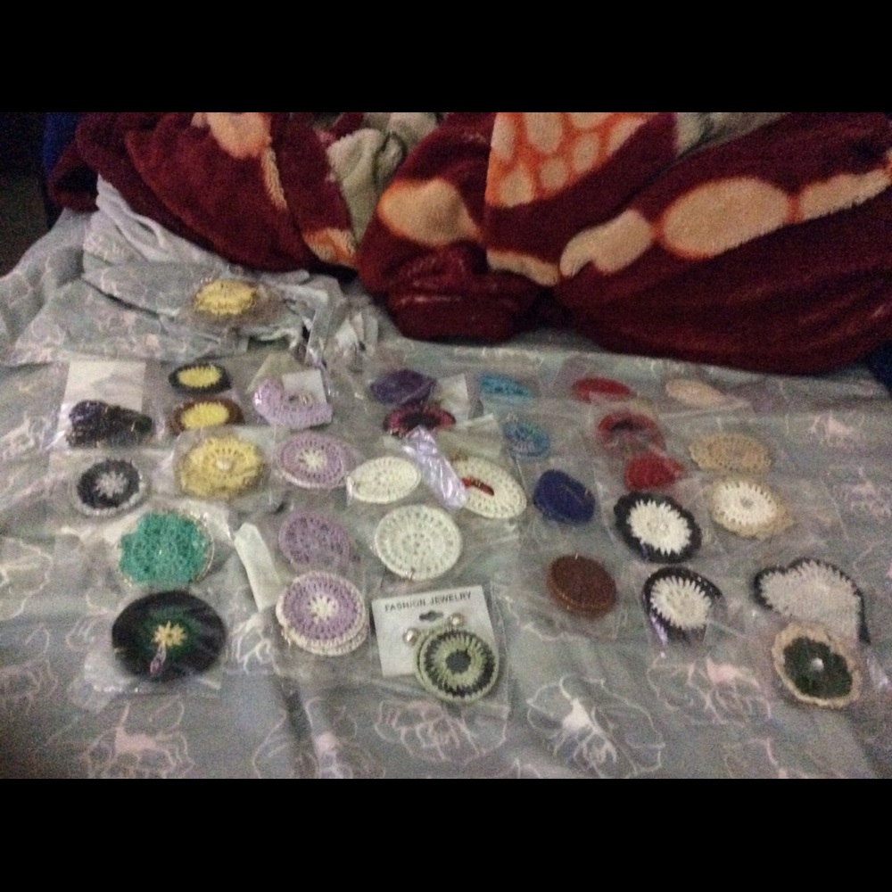 Earrings (crochet) $4.00each or all $3.50 each